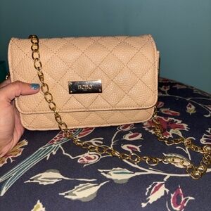 BCBG Chain Strap Tan Shoulder Bag